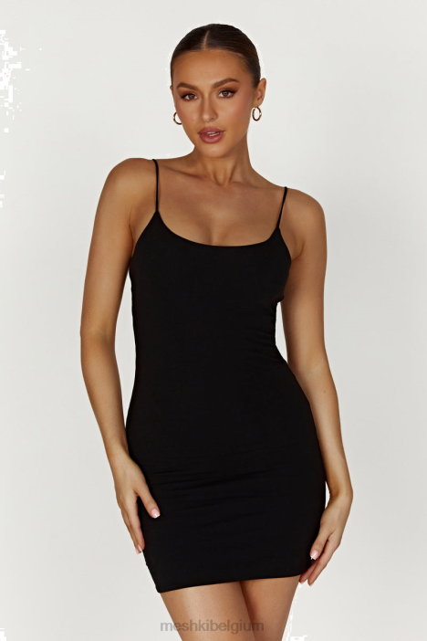 aylani cami mini-jurk Meshki zwart N4JN229 kleding