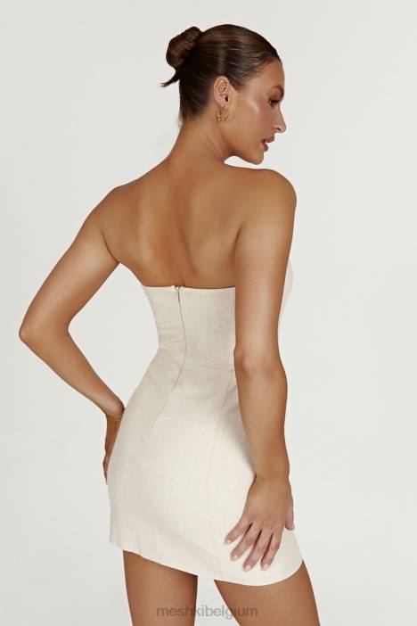 maci linnen mini-jurk Meshki natuurlijk N4JN381 kleding