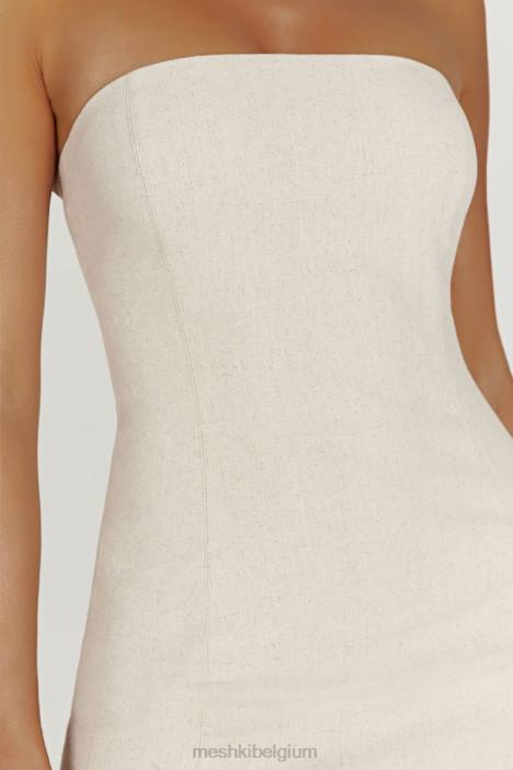 maci linnen mini-jurk Meshki natuurlijk N4JN381 kleding
