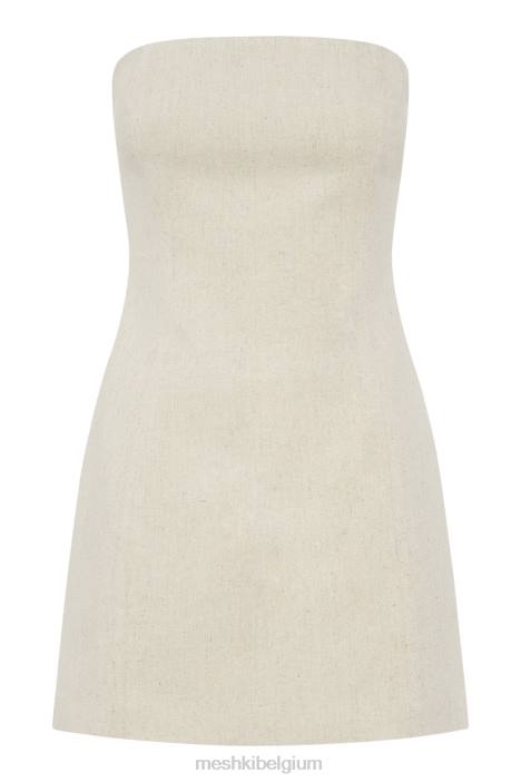 maci linnen mini-jurk Meshki natuurlijk N4JN381 kleding