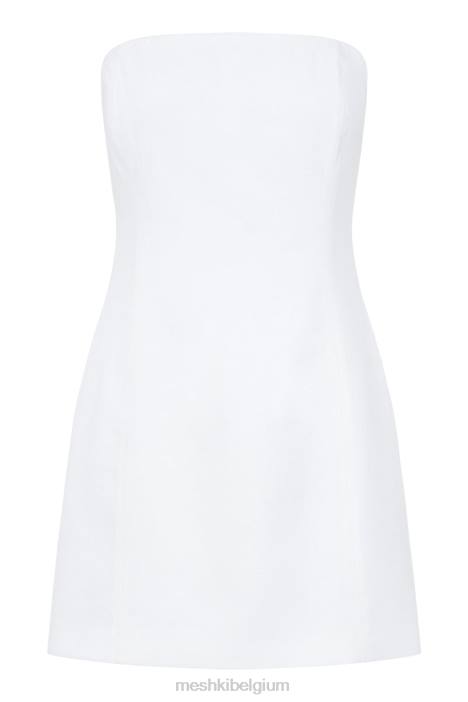 maci linnen mini-jurk Meshki wit N4JN619 kleding
