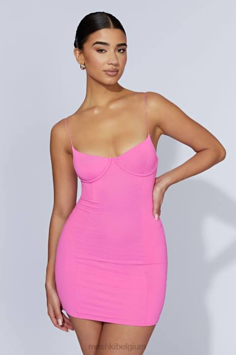 mistige contour mini-jurk Meshki kauwgom roze N4JN281 kleding