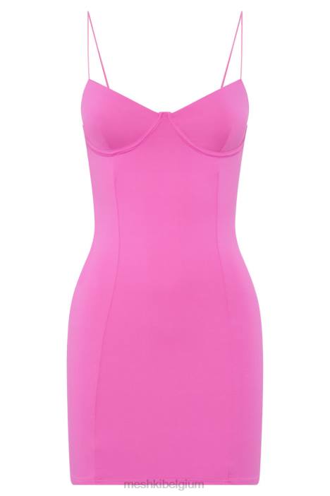 mistige contour mini-jurk Meshki kauwgom roze N4JN281 kleding