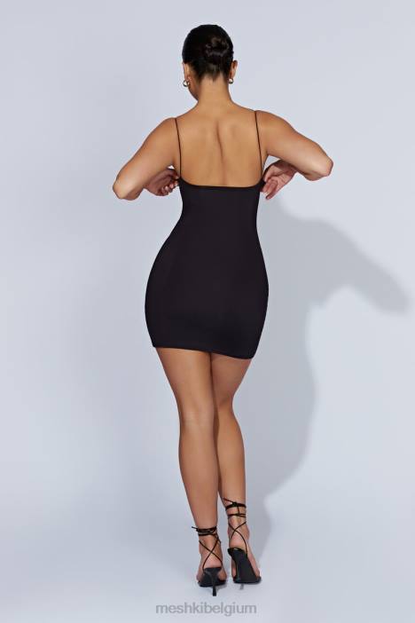 mistige contour mini-jurk Meshki zwart N4JN470 kleding