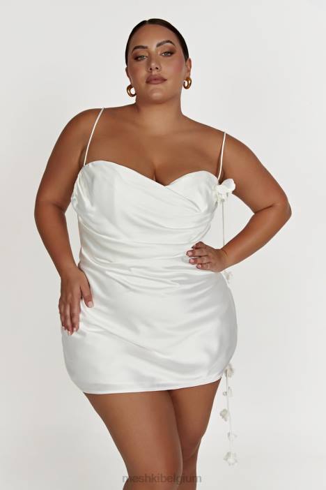 otillie rose halter mini-jurkje Meshki wit N4JN39 kleding