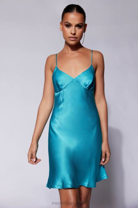 porter mini-slipjurk Meshki cyaan blauw N4JN680 kleding