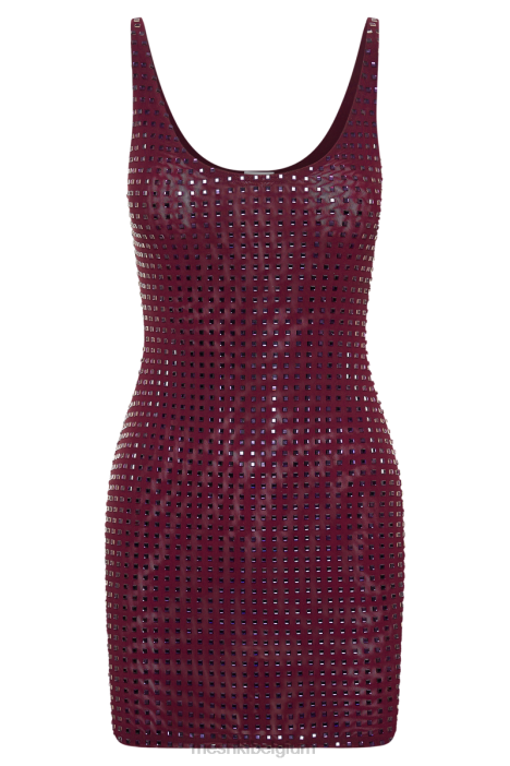 presley mini-jurk met vierkante diamanten Meshki BES N4JN46 kleding
