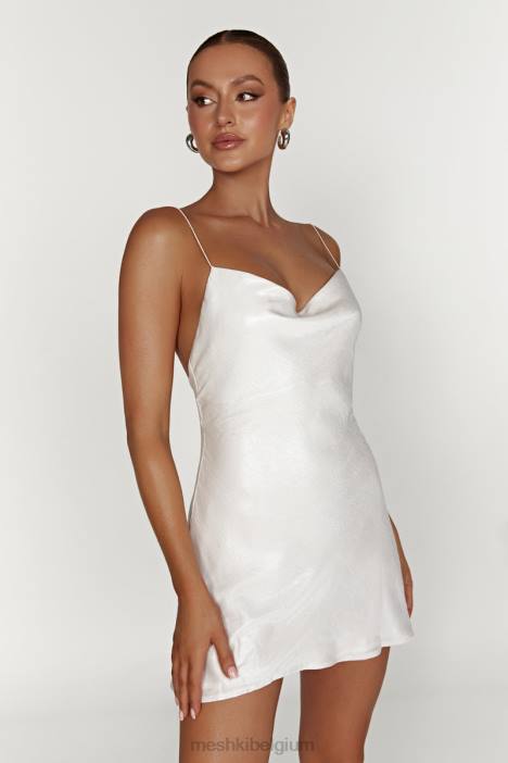 rhea mini-jurk met kap Meshki parel N4JN591 kleding