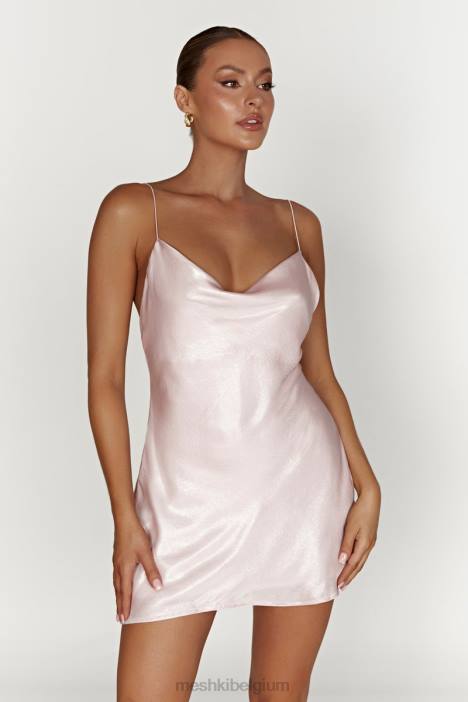 rhea mini-jurk met kap Meshki roze blos N4JN542 kleding