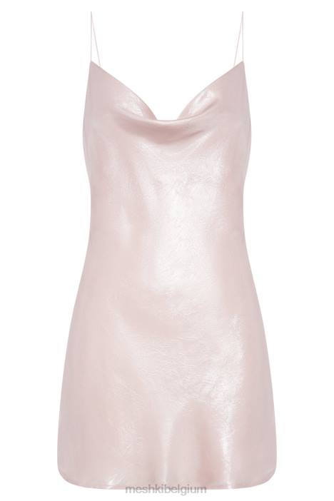 rhea mini-jurk met kap Meshki roze blos N4JN542 kleding