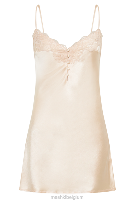 vesta kanten satijnen jurk Meshki abrikoos N4JN306 kleding