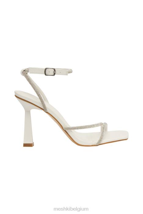 Caitlin diamanten touwhakken Meshki wit N4JN1672 schoenen