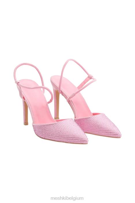 Carter diamanten hakken met gesloten neus Meshki roze blos N4JN1674 schoenen