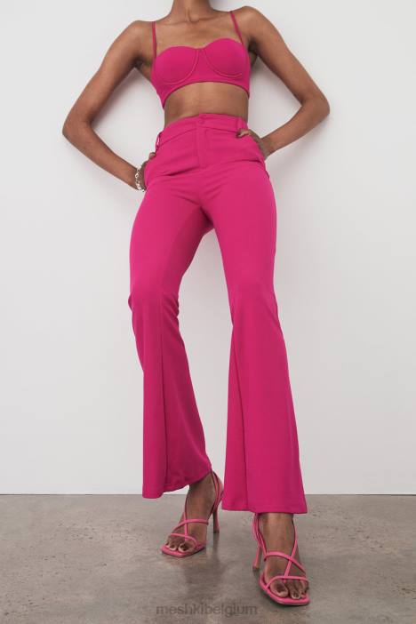 brandewijn enkelband hakken Meshki roze N4JN1681 schoenen