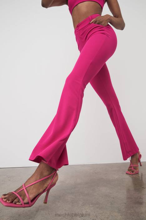 brandewijn enkelband hakken Meshki roze N4JN1681 schoenen