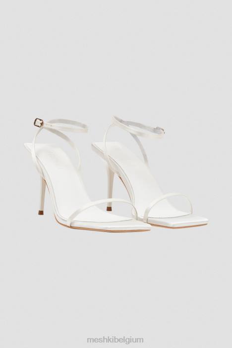 fleur dunne riem hoge hak Meshki ivoor N4JN1663 schoenen