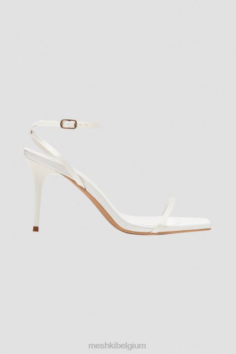 fleur dunne riem hoge hak Meshki ivoor N4JN1663 schoenen