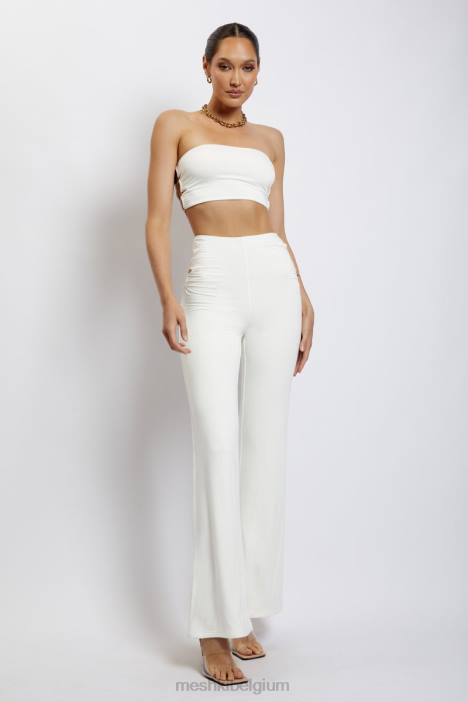 Eleanor bandeau met strik aan de zijkant Meshki wit N4JN1208 kleding