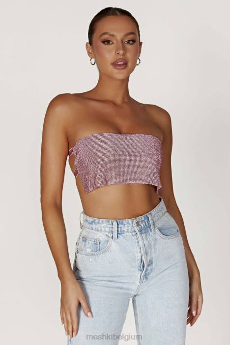 valerie diamanten bandeau Meshki roze blos N4JN994 kleding