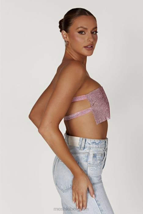 valerie diamanten bandeau Meshki roze blos N4JN994 kleding