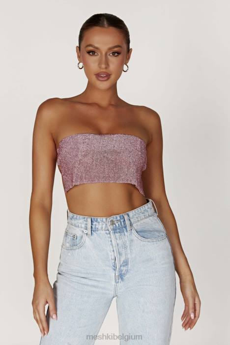 valerie diamanten bandeau Meshki roze blos N4JN994 kleding