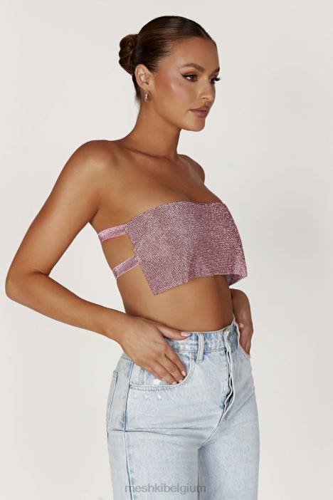 valerie diamanten bandeau Meshki roze blos N4JN994 kleding