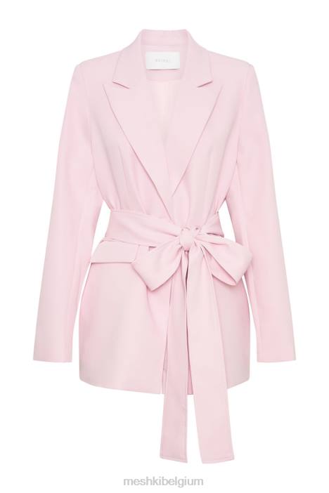 Arna oversized blazer met riem Meshki roze blos N4JN1630 kleding
