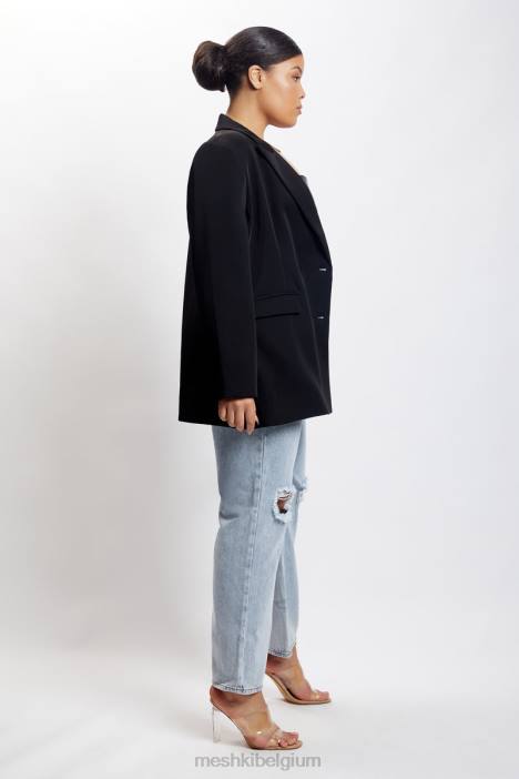 Madison oversized blazer Meshki zwart N4JN1645 kleding