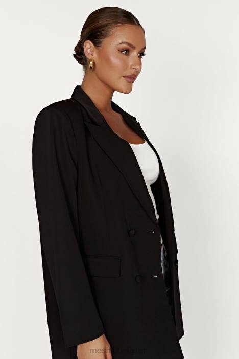 Madison oversized blazer Meshki zwart N4JN1645 kleding