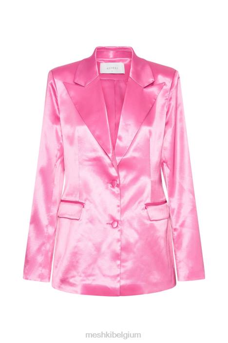 Maeva satijnen blazer Meshki kauwgom roze N4JN1656 kleding