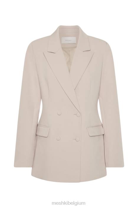 Rosana oversized blazer met koordsluiting Meshki tarwe N4JN1657 kleding