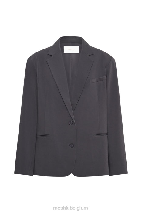 Simone oversized blazer Meshki houtskool N4JN1639 kleding