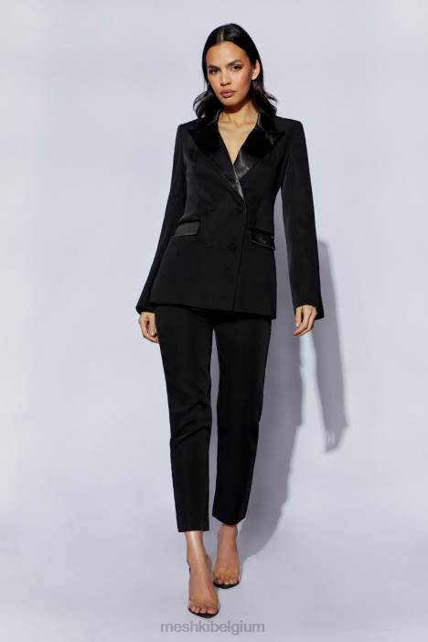 Zara getailleerde blazer met splitten Meshki zwart N4JN1652 kleding
