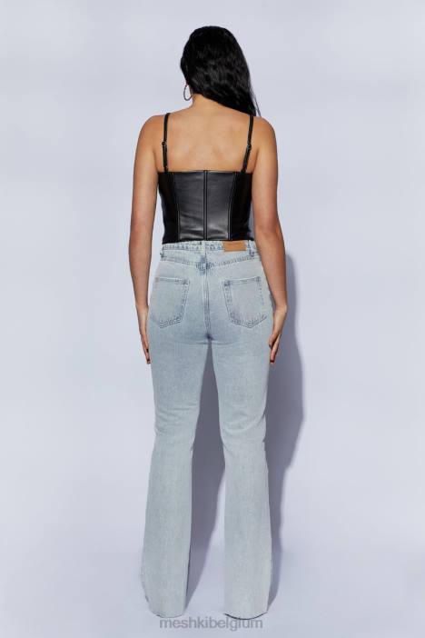 Alaia corset pu-top met veters Meshki zwart N4JN1095 kleding