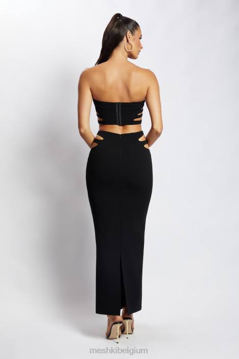 Audrina uitgesneden bandeautop Meshki zwart N4JN1182 kleding