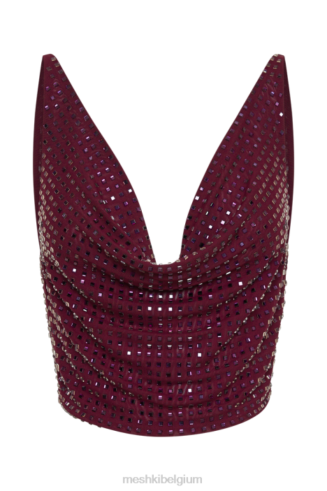 Elery vierkante diamanten kaptop Meshki BES N4JN793 kleding