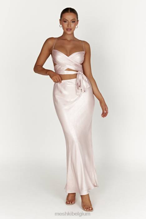 Georgie overslagtop met strik Meshki roze blos N4JN958 kleding