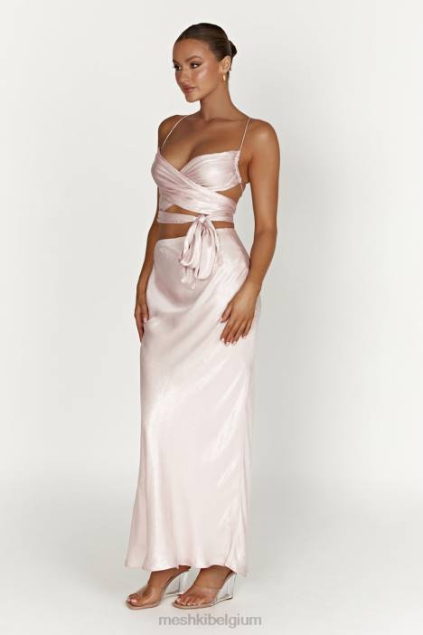 Georgie overslagtop met strik Meshki roze blos N4JN958 kleding