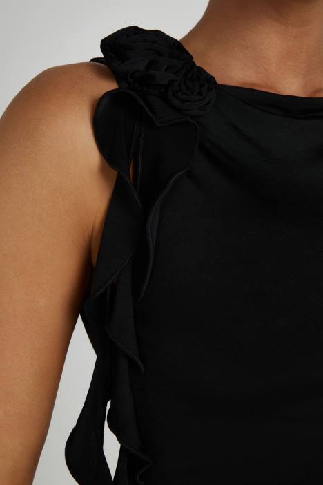 Isabella mouwloze roze top Meshki zwart N4JN782 kleding