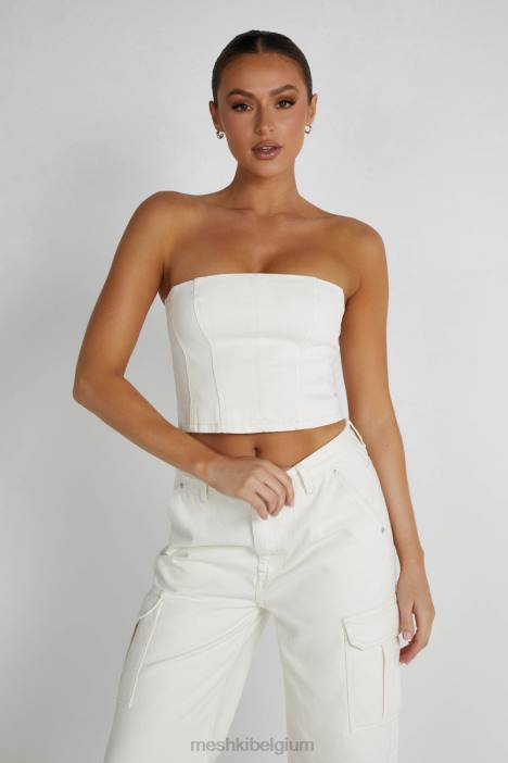 Jordana denim tubetopje Meshki ecru N4JN1286 kleding