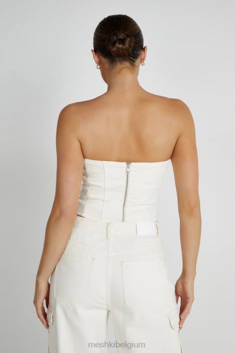 Jordana denim tubetopje Meshki ecru N4JN1286 kleding