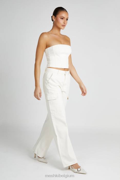 Jordana denim tubetopje Meshki ecru N4JN1286 kleding