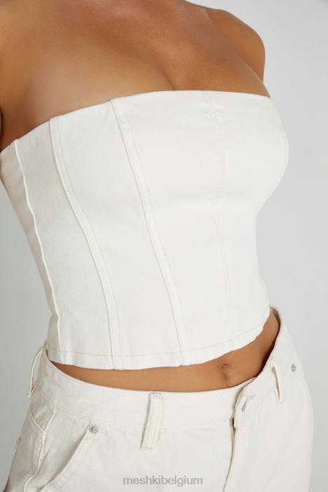 Jordana denim tubetopje Meshki ecru N4JN1286 kleding