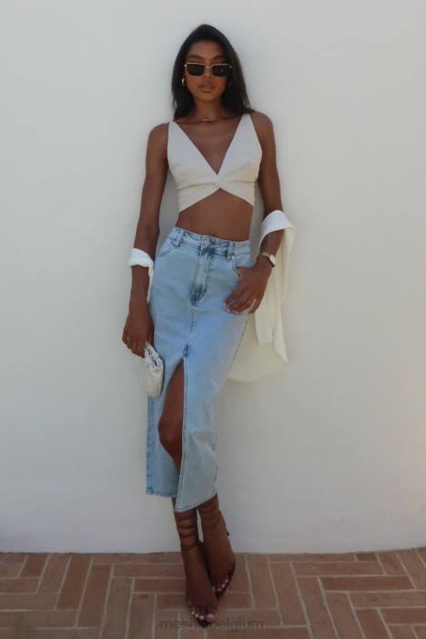 Kaesha twist linnen top Meshki natuurlijk N4JN1046 kleding