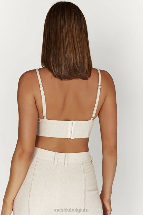 Kaesha twist linnen top Meshki natuurlijk N4JN1046 kleding