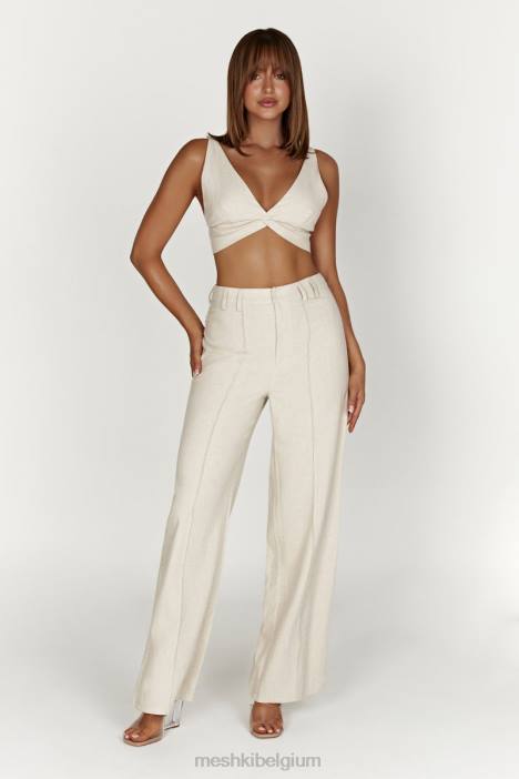 Kaesha twist linnen top Meshki natuurlijk N4JN1046 kleding