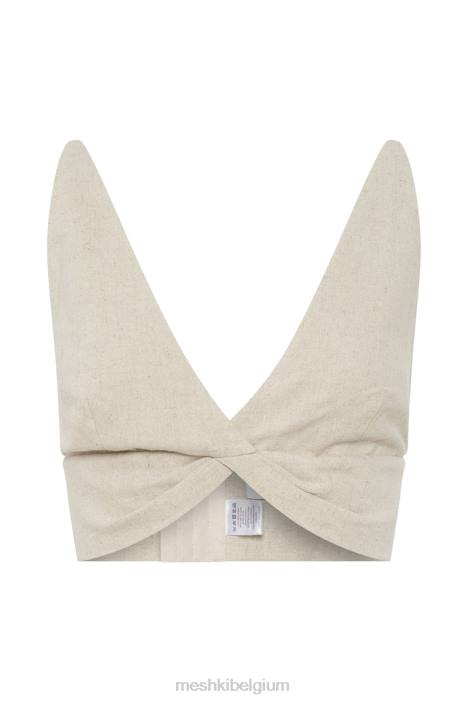 Kaesha twist linnen top Meshki natuurlijk N4JN1046 kleding