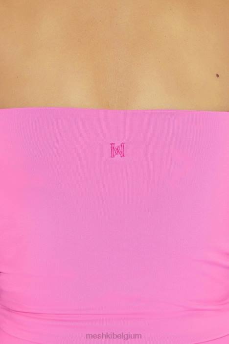 Kaitlyn lieverd top met dunne bandjes Meshki kauwgom roze N4JN977 kleding