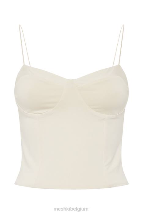 Kaitlyn lieverd top met dunne bandjes Meshki room N4JN1159 kleding
