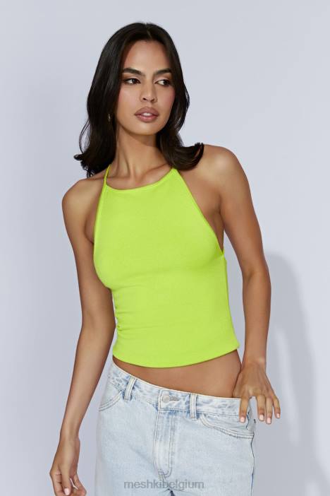 Kelly lange lijn top Meshki fris groen N4JN1063 kleding